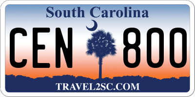 SC license plate CEN800