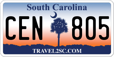 SC license plate CEN805