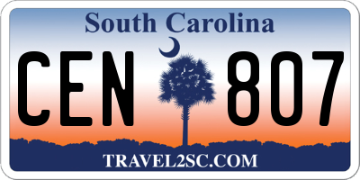 SC license plate CEN807