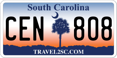 SC license plate CEN808