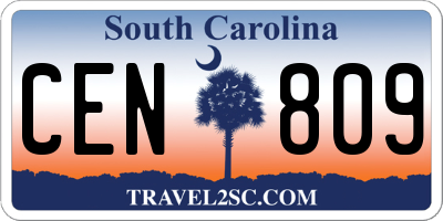 SC license plate CEN809