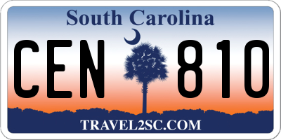 SC license plate CEN810