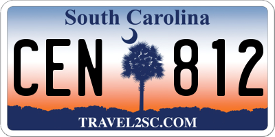 SC license plate CEN812
