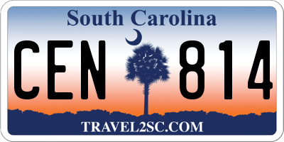 SC license plate CEN814