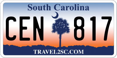 SC license plate CEN817