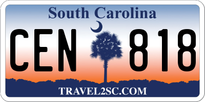 SC license plate CEN818