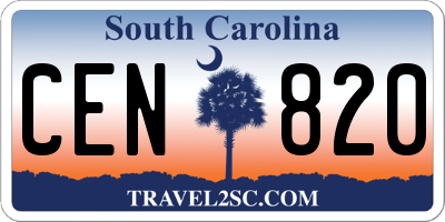 SC license plate CEN820