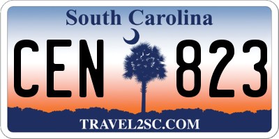 SC license plate CEN823