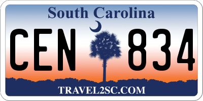 SC license plate CEN834