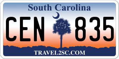SC license plate CEN835