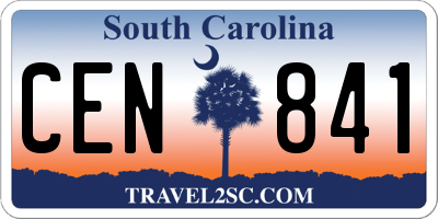 SC license plate CEN841
