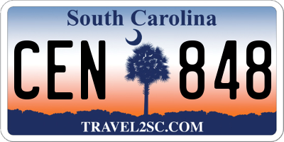 SC license plate CEN848