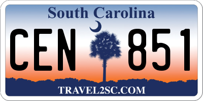 SC license plate CEN851