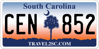 SC license plate CEN852