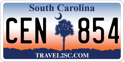 SC license plate CEN854