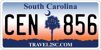SC license plate CEN856