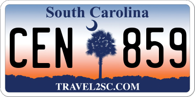 SC license plate CEN859