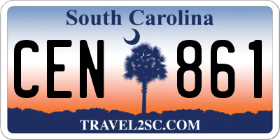 SC license plate CEN861