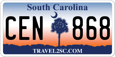 SC license plate CEN868