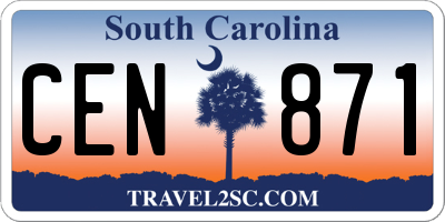 SC license plate CEN871