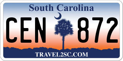 SC license plate CEN872