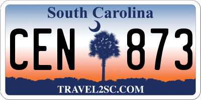 SC license plate CEN873