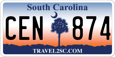 SC license plate CEN874