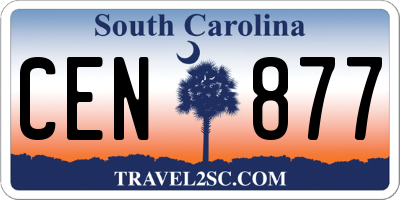 SC license plate CEN877