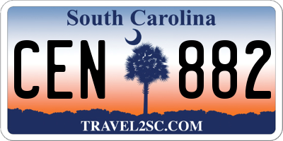 SC license plate CEN882
