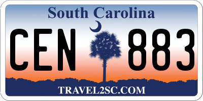 SC license plate CEN883