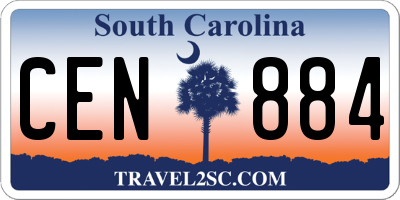 SC license plate CEN884