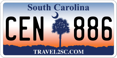 SC license plate CEN886