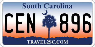 SC license plate CEN896