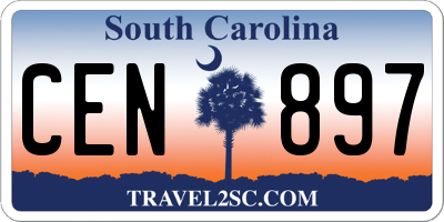 SC license plate CEN897