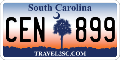 SC license plate CEN899