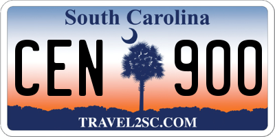 SC license plate CEN900