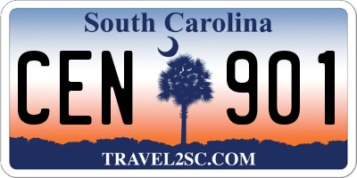 SC license plate CEN901