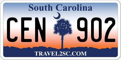 SC license plate CEN902