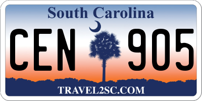SC license plate CEN905