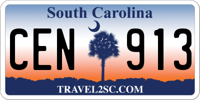 SC license plate CEN913