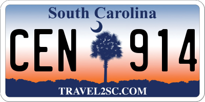 SC license plate CEN914