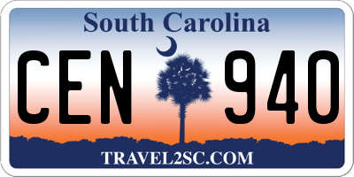 SC license plate CEN940