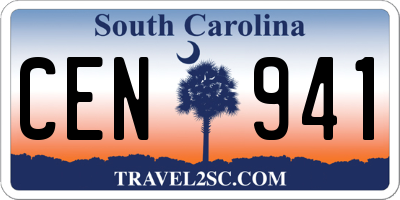 SC license plate CEN941