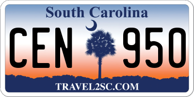 SC license plate CEN950