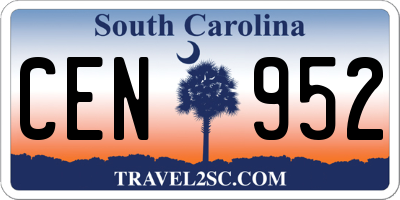 SC license plate CEN952