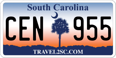 SC license plate CEN955
