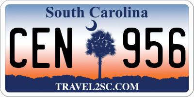 SC license plate CEN956