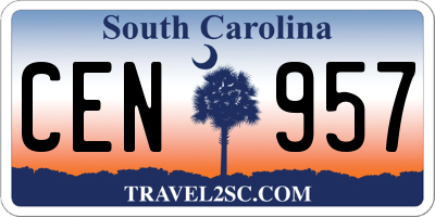 SC license plate CEN957