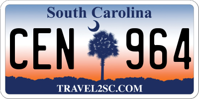SC license plate CEN964