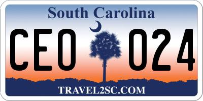 SC license plate CEO024